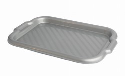 TACA SREBRNA PROSTOKĄTNA PLASTIKOWA TACKA 5903662206085