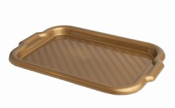 TACA ZŁOTA PROSTOKĄTNA PLASTIKOWA TACKA 5903662206085