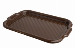 TACA BRĄZOWA PROSTOKĄTNA PLASTIKOWA TACKA 5903662206085