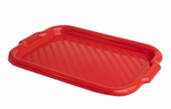 TACA CZERWONA PROSTOKĄTNA PLASTIKOWA TACKA 5903662206085