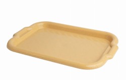 TACA BEŻOWA NAKRAPIANA PROSTOKĄTNA PLASTIKOWA TACKA 5903662206085