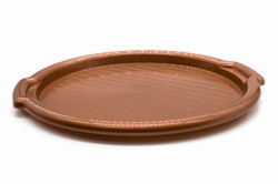 TACA ZŁOTA OKRĄGŁA PLASTIKOWA TACKA 5903662206184