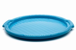 TACA BŁĘKITNA OKRĄGŁA PLASTIKOWA TACKA 5903662206184